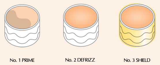 No. 1 PRIME | No. 2 DEFRIZZ | No. 3 SHIELD